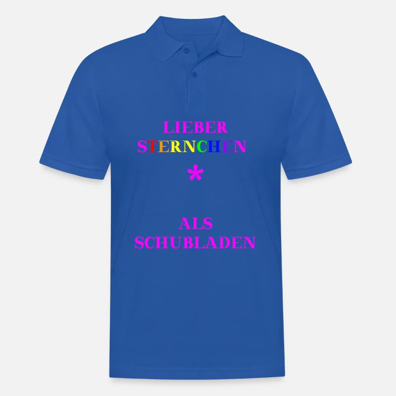 Lieber Sternchen als Schubladen Geschenkidee - Männer Poloshirt - Royalblau