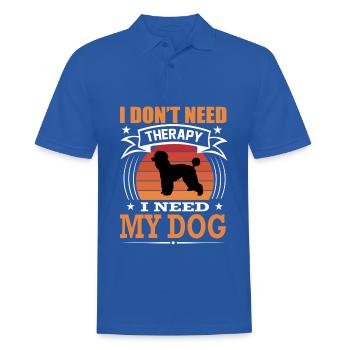 Pudel Mein Hund Retro Vintage Hunderasse - Männer Poloshirt - Royalblau - Vorne - Kai (181cm)