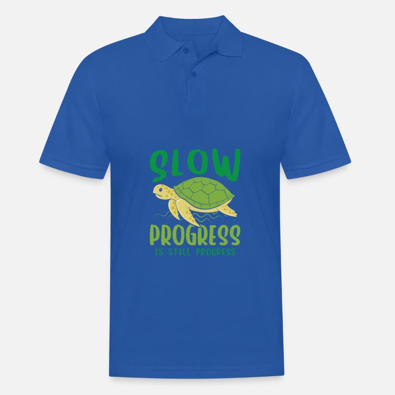 Slow progress is still progress - Männer Poloshirt - Royalblau