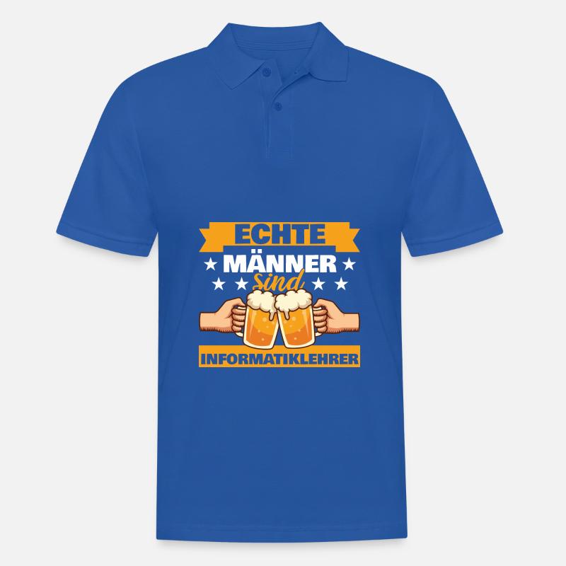 Echte Männer sind Informatiklehrer - Männer Poloshirt - Royalblau