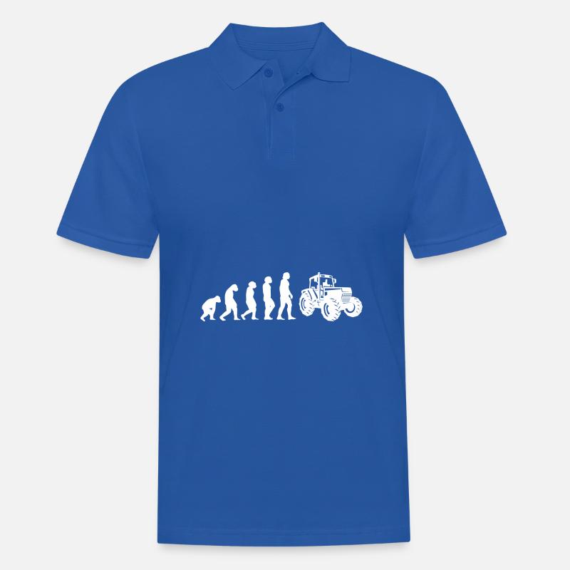 Evolution Traktorfahrer - Männer Poloshirt - Royalblau