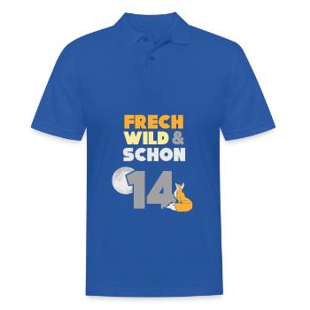 14 Jahre Geburtstag Junge Mädchen Fuchs - Männer Poloshirt - Royalblau - Vorne - Kai (181cm)