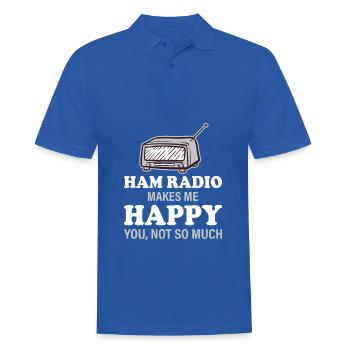 Ham Radio makes me happy - you, not so much - Männer Poloshirt - Royalblau - Vorne - Kai (181cm)