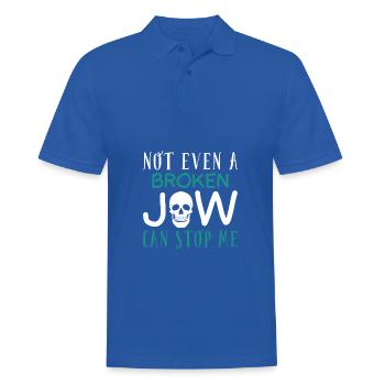 Not even a broken jaw can stop me - Männer Poloshirt - Royalblau - Vorne - Kai (181cm)