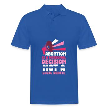 Abortion is a personal decision - Männer Poloshirt - Royalblau - Vorne - Kai (181cm)