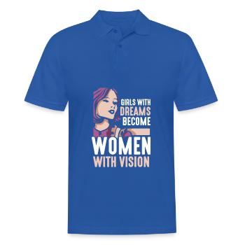 Girls with dreams become women with vision - Männer Poloshirt - Royalblau - Vorne - Kai (181cm)