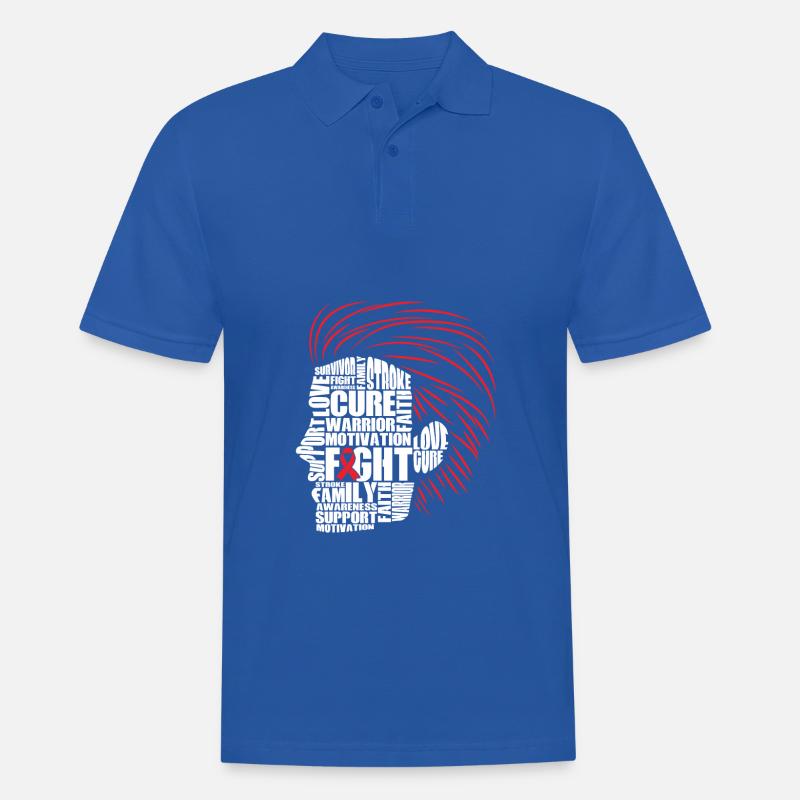 Men Head - Männer Poloshirt - Royalblau