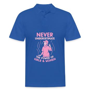Never underestimate the power of girls & women - Männer Poloshirt - Royalblau - Vorne - Kai (181cm)