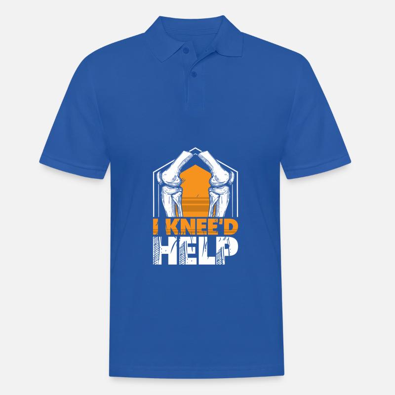 I Knee'd help - Männer Poloshirt - Royalblau