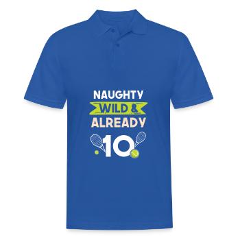 10 Jahre Geburtstag Junge Mädchen Tennis - Männer Poloshirt - Royalblau - Vorne - Kai (181cm)