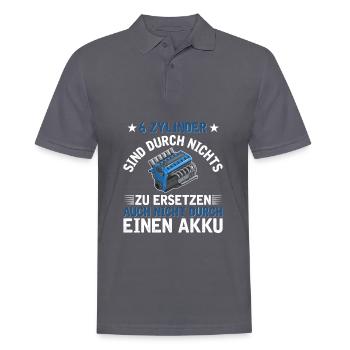 6 Zylinder Tuner Tuning V6 - Männer Poloshirt - Anthrazit - Vorne - Nico (186cm)