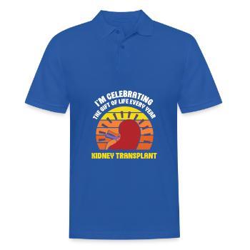 Celebrating the Gift of Life Kidney Transplant - Männer Poloshirt - Royalblau - Vorne - Kai (181cm)