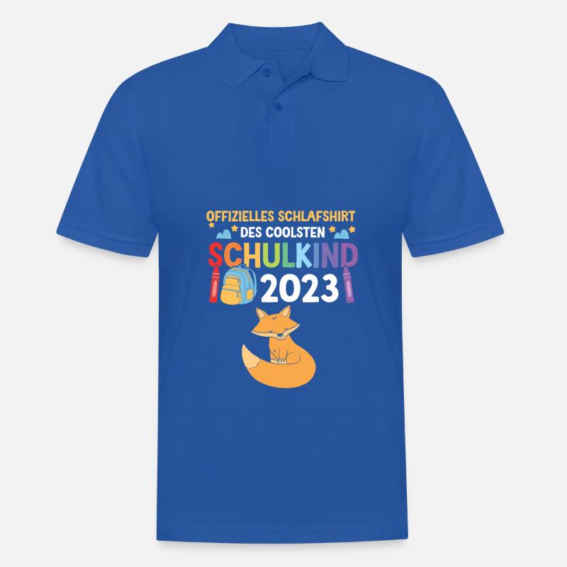 Fuchs Schulanfang Schulkind 2023 - Männer Poloshirt - Royalblau