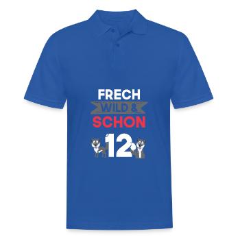 12 Jahre Geburtstag Junge Mädchen Wolf - Männer Poloshirt - Royalblau - Vorne - Kai (181cm)