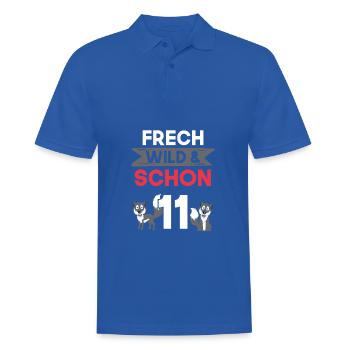 11 Jahre Geburtstag Junge Mädchen Wolf - Männer Poloshirt - Royalblau - Vorne - Kai (181cm)