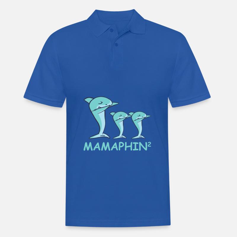 Schwanger werdene Mutter Zwillinge Delfin - Männer Poloshirt - Royalblau