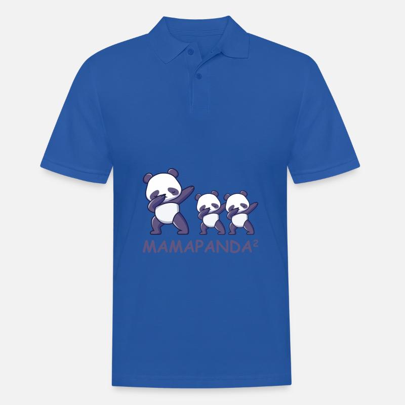 Schwanger werdene Mutter Zwillinge Panda - Männer Poloshirt - Royalblau