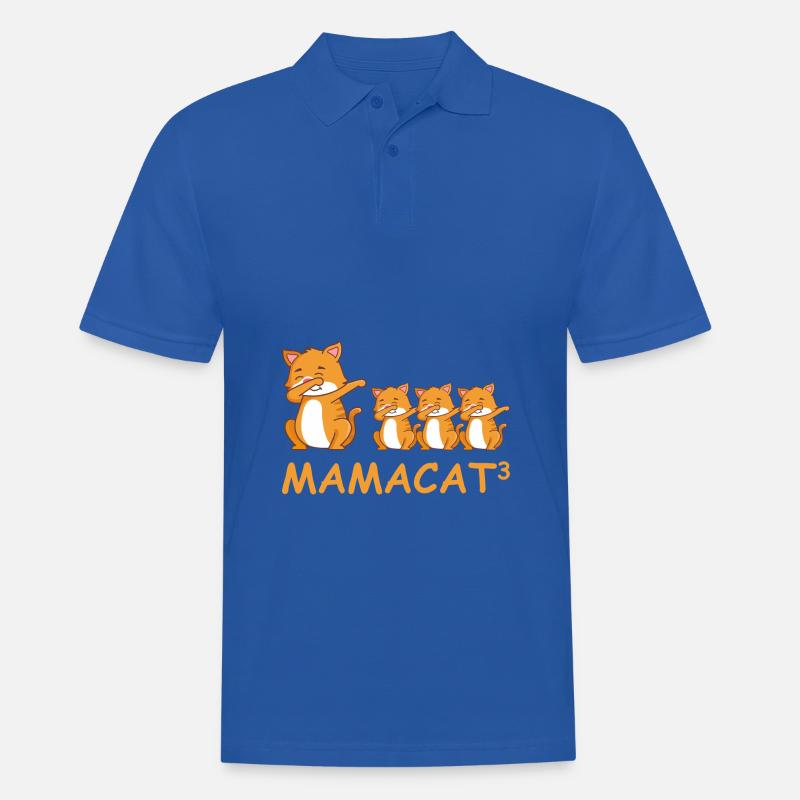 Schwanger werdene Mutter Drillinge Katze - Männer Poloshirt - Royalblau