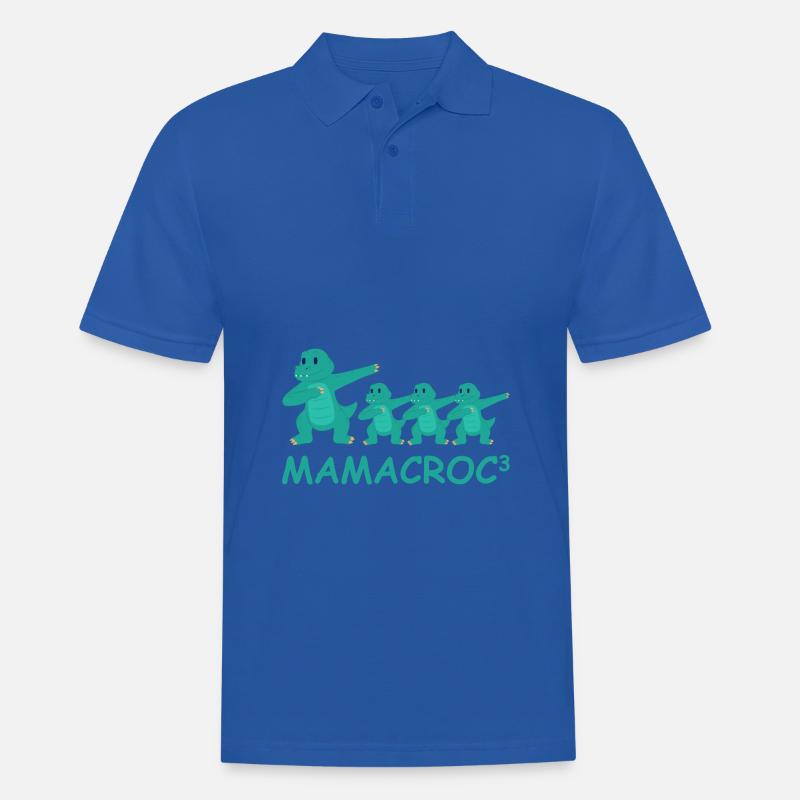 Schwanger werdene Mutter Drillinge Krokodil - Männer Poloshirt - Royalblau