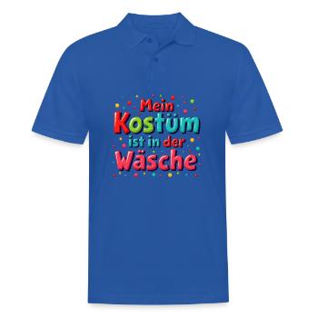 Mein Kostüm ist in der Wäsche Karneval Fasching - Männer Poloshirt - Royalblau - Vorne - Kai (181cm)