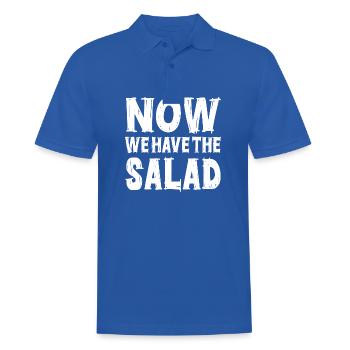 NOW WE HAVE THE SALAD - Männer Poloshirt - Royalblau - Vorne - Kai (181cm)