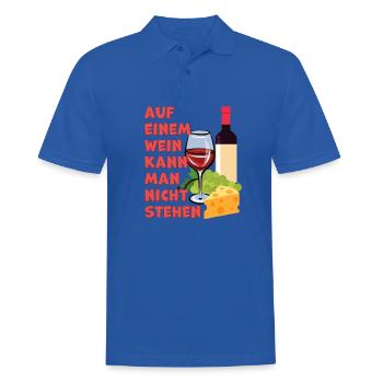 Spruch für Weinliebhaber, Wortspiel mit Wein - Männer Poloshirt - Royalblau - Vorne - Kai (181cm)