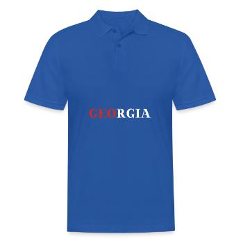 Idée cadeau Géorgie Drapeau de la Géorgie - Polo Homme - bleu royal - Devant - Kai (181cm)