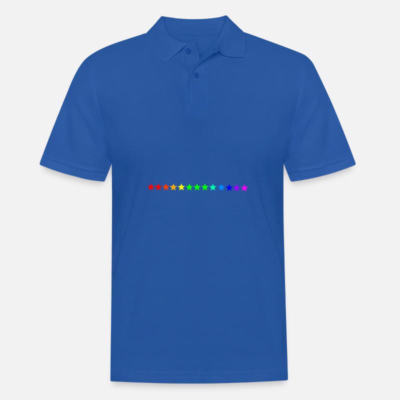 Sterne Regenbogen bunt Geschenkidee - Männer Poloshirt - Royalblau