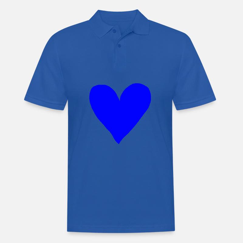 Herz blau Geschenkidee - Männer Poloshirt - Royalblau