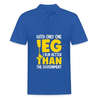 With Only One Leg I Run Better - Männer Poloshirt - Royalblau - Vorne - Kai (181cm)