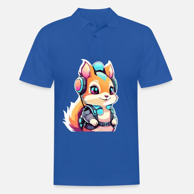 Eichhörnchen Illustration - Männer Poloshirt - Royalblau