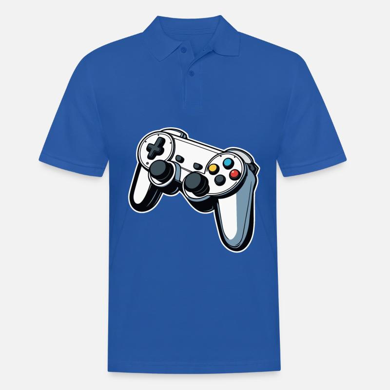 Controller Weiß Illustration - Männer Poloshirt - Royalblau