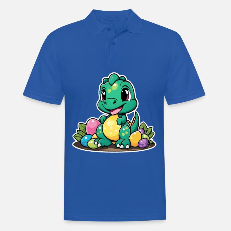 Dinosaur Easter Eggs Easter - Men's Polo Shirt - royal blue