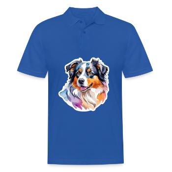 Berger Australien Aquarelles - Polo Homme - bleu royal - Devant - Kai (181cm)