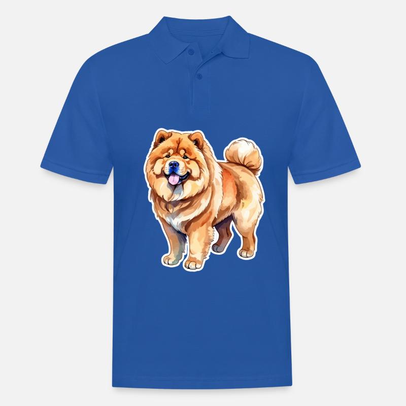 Chow Chow Wasserfarben - Männer Poloshirt - Royalblau
