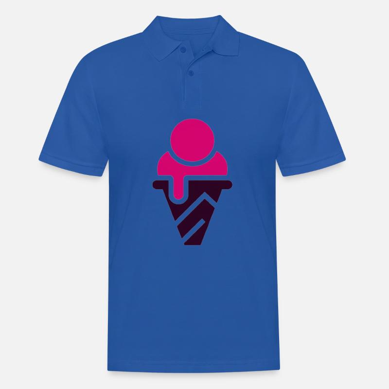 Eis Eiscreme Eiswaffel Geschenkidee Himbeereis - Männer Poloshirt - Royalblau