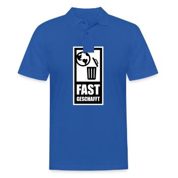 fast geschafft - Männer Poloshirt - Royalblau - Vorne - Kai (181cm)