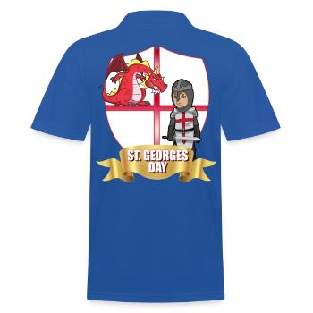 St. Georg Tag Drachenritter - Männer Poloshirt - Royalblau - Hinten - Kai (181cm)