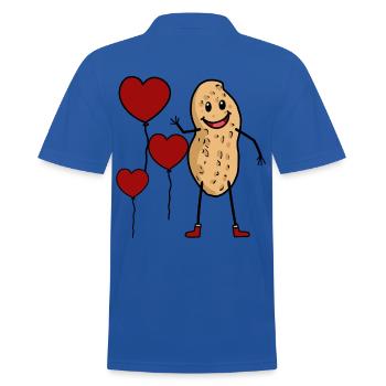 Félicitations anniversaire cacahuète coeur noix salutation - Polo Homme - bleu royal - Dos - Kai (181cm)