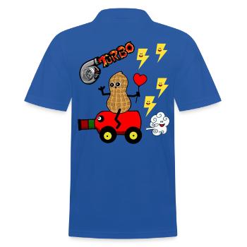 Peanut Fantasy Kids Play Car Driving Turbo - Men's Polo Shirt - royal blue - Back - Kai (181cm)