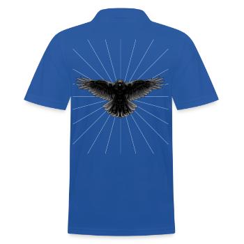 Strahlen Rabe Krähe Vogel Vogel Abbildung Dark - Männer Poloshirt - Royalblau - Hinten - Kai (181cm)