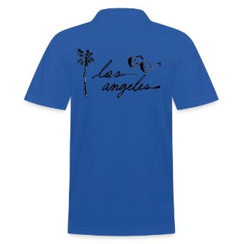 LOS ANGELES - Männer Poloshirt - Royalblau - Hinten - Kai (181cm)