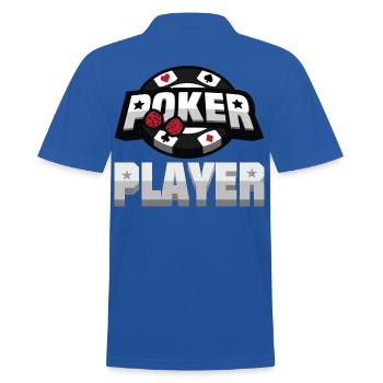 Poker Players - Men's Polo Shirt - royal blue - Back - Kai (181cm)