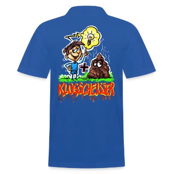 Klugscheißer Besserwisser Schlaumeier Wichtigtuer - Männer Poloshirt - Royalblau - Hinten - Kai (181cm)