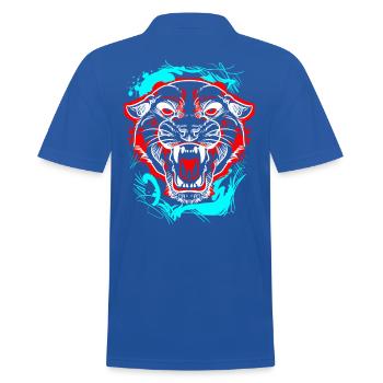 L.Gor Tiger - Männer Poloshirt - Royalblau - Hinten - Kai (181cm)