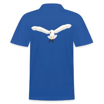 Möwe mit Pistolen - Männer Poloshirt - Royalblau - Hinten - Kai (181cm)
