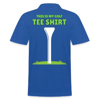 Das ist mein Golf-T-Shirt - Männer Poloshirt - Royalblau - Hinten - Kai (181cm)