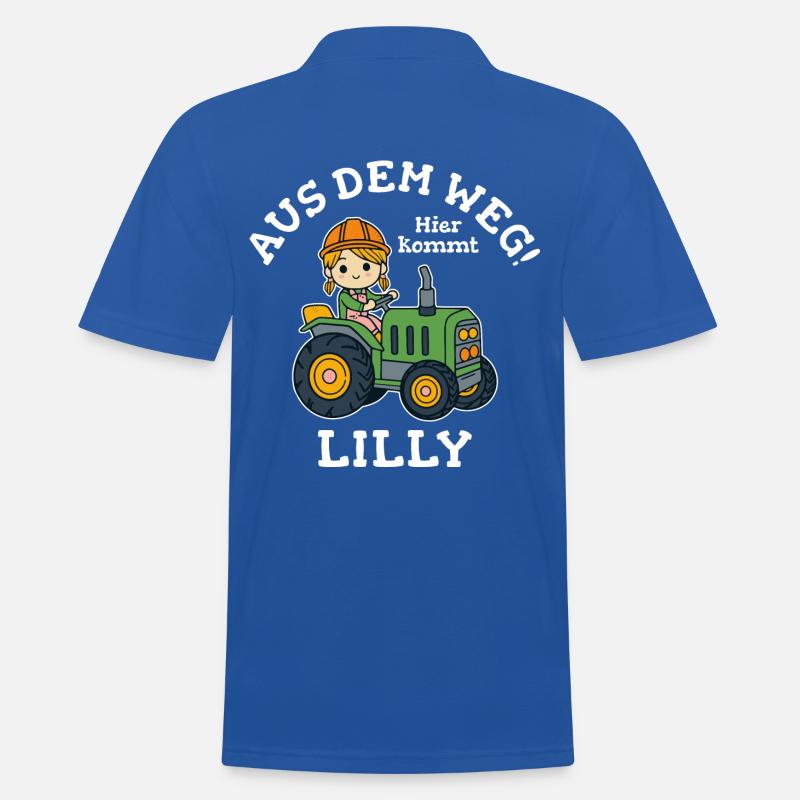 Lilly Name Traktor - Männer Poloshirt - Royalblau
