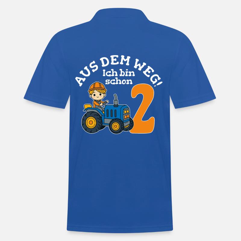 2. Geburtstag Traktor Junge - Männer Poloshirt - Royalblau