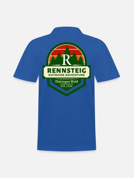 Rennsteig-Höhenweg des Thüringer Waldes - Männer Poloshirt - Royalblau